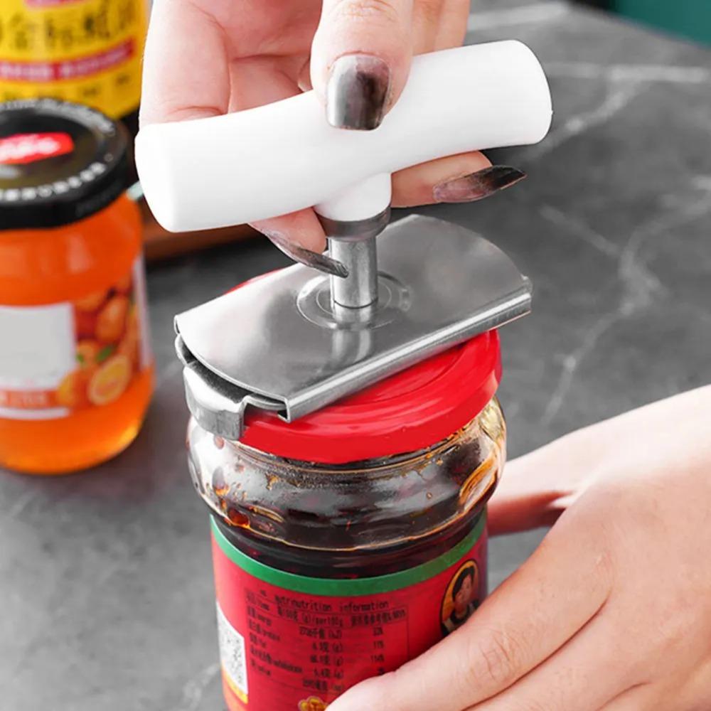 Universal Bottle Cap Opener Stainless Steel Adjustable Lids Off Jar Opener Labor-saving Screw Can Opener for Kitchen Gadget