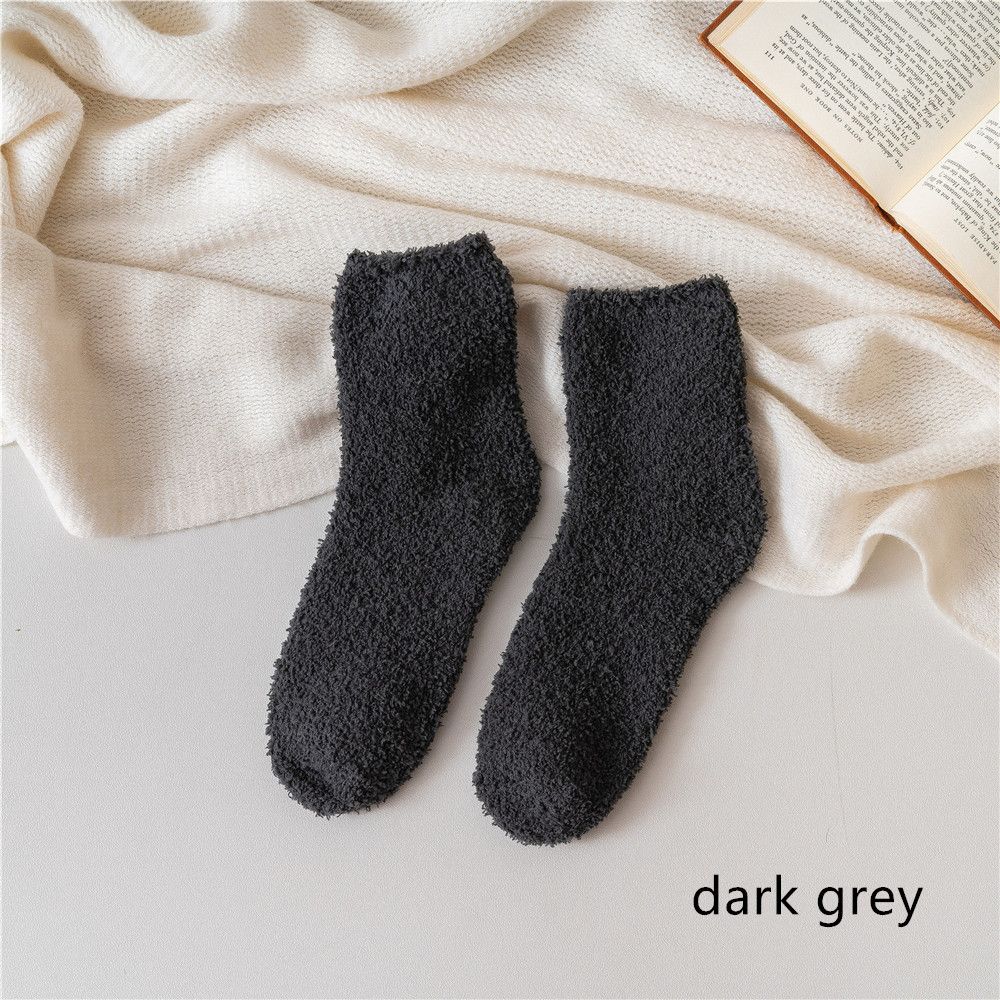 Christmas Gift Winter Warm Breathable Soft Coral Velvet Socks Bed Floor Fluffy Cosy Sleep Socks
