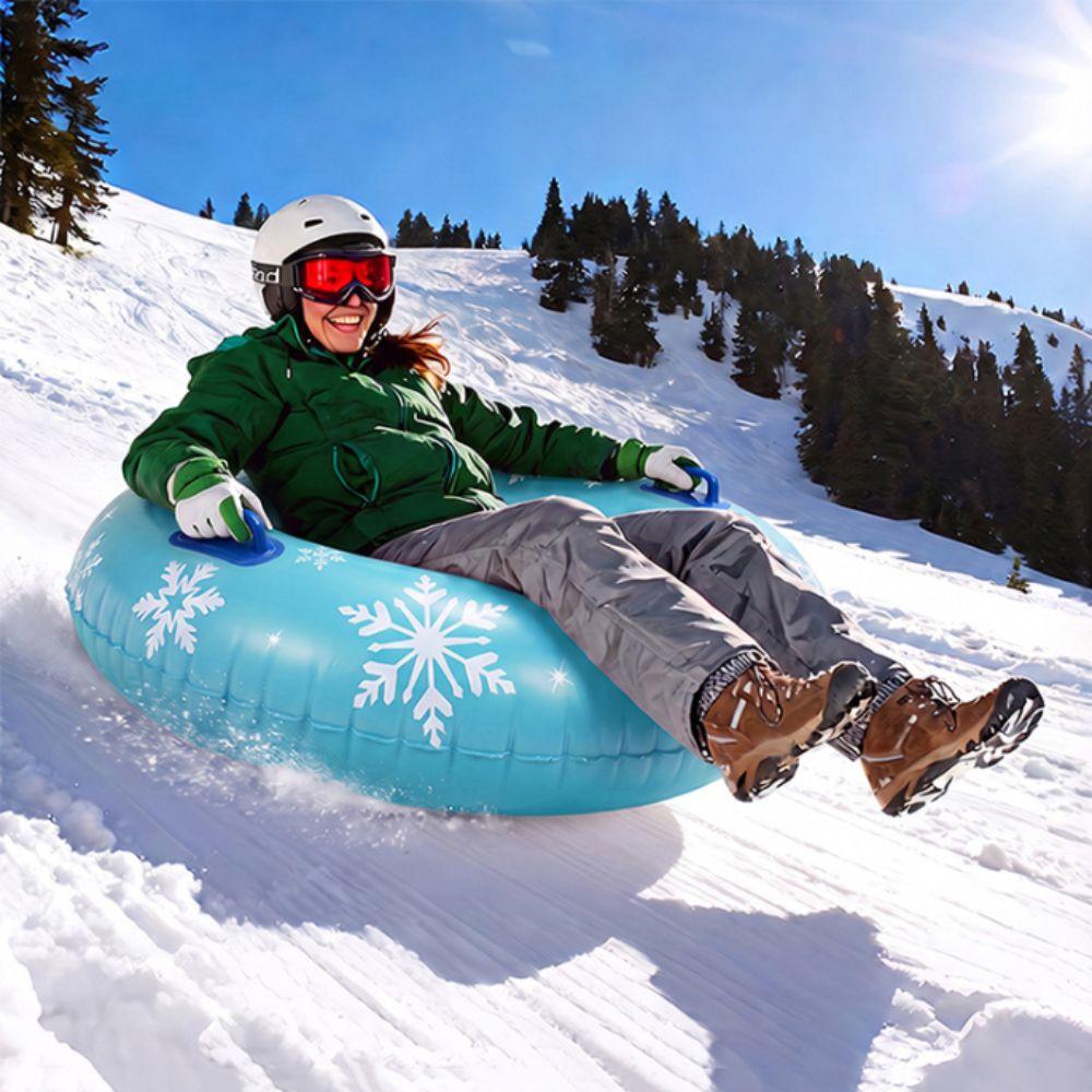 Thickened PVC Inflatable Sled Wear-resistant Snow Sledding Tube Snow Skiing Ring Snow Sports