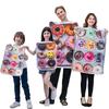 Funny Donut Costume Halloween Adults Kids Unisex Food Cosplay Party Outfit