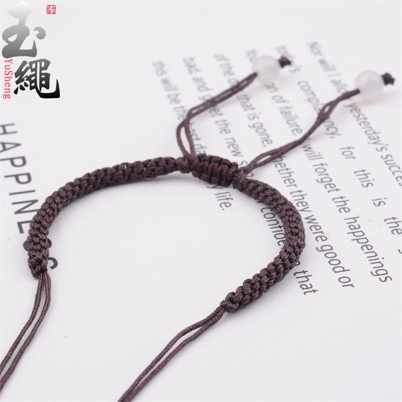 Pixiu Corn Knot Luck Bracelet with Safety Buckle and Beads DIY String Rope