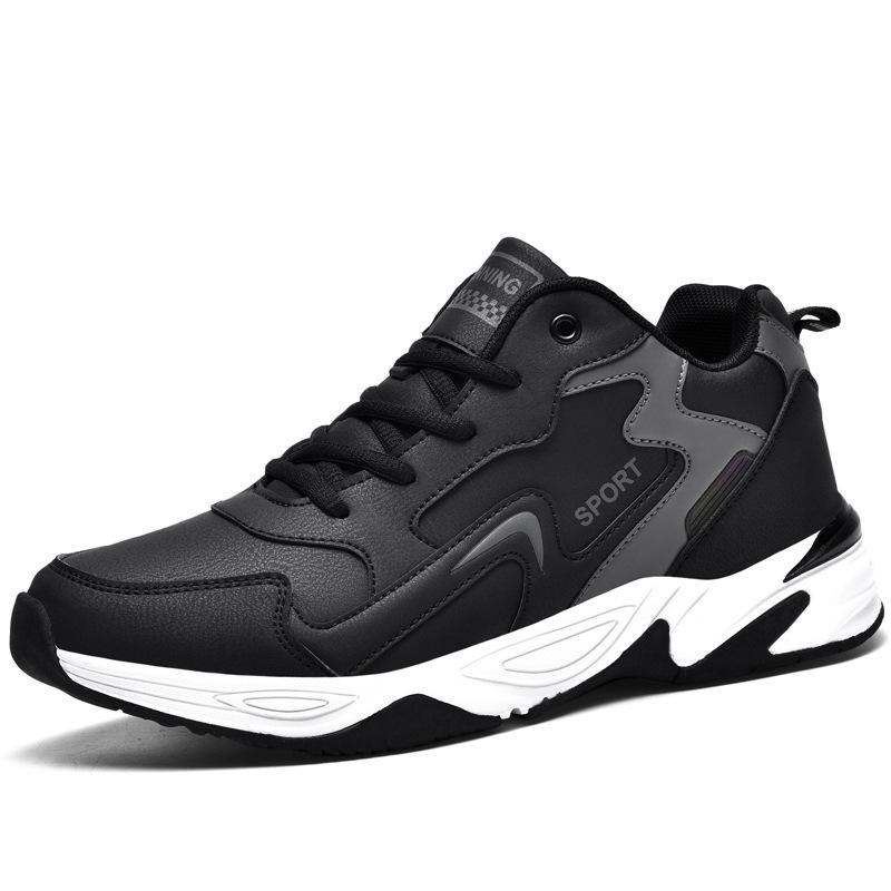 

Мужская обувь больших размеров, кожаная обувь для папы, спортивная обувь, кроссовки, тренд, корейская версия, модная повседневная обувь, модная мужская обувь 39