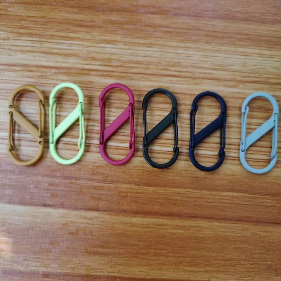 Outdoor EDC Legierung Karabinerhaken Schnellverschluss Haken & 8er Metall Schlüsselanhänger