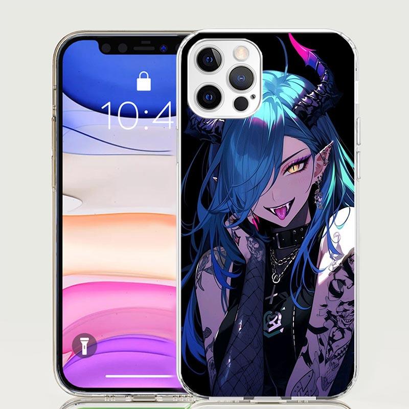 Cartoon Cool Demon Girl Phone Case For iPhone 17 Air 16 15 Plus 11 14 Pro Max 13 Mini 12 7 8 + SE Pattern Art Customized Cover 1