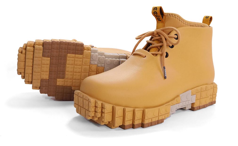 

водонепроницаемый дождь мед кофейная гуща размер блока [Chill] Мужские ботинки, pantoo-paoloo-xp, обувь, желтый, переработанный, кроссовки, всепогодные, 26.5см