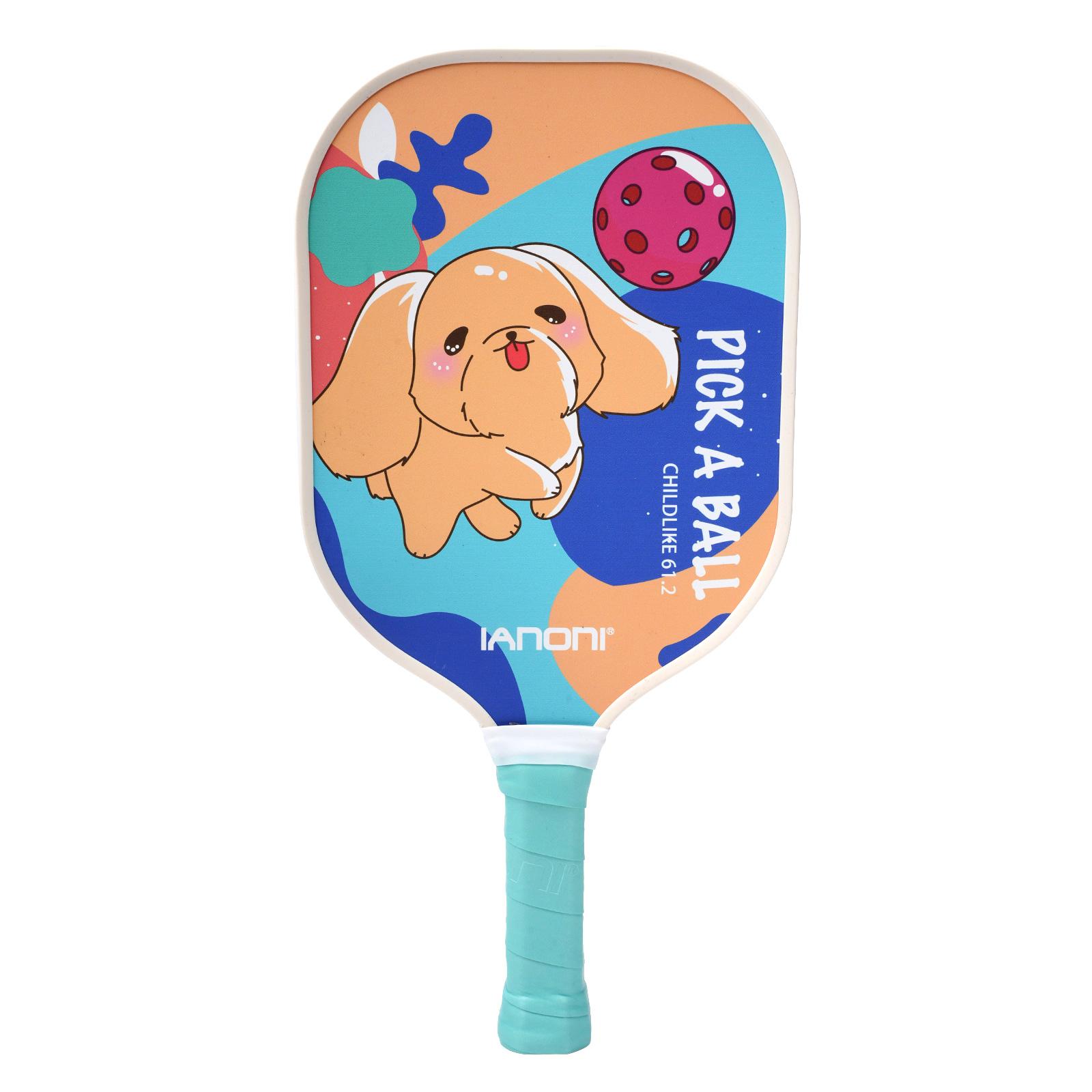 IANONI Carbon Fiber Thermoformed Pickleball Paddle 16inch Length 7.09oz Weight 15mm Fiberglass Sports Equipment Games щенка