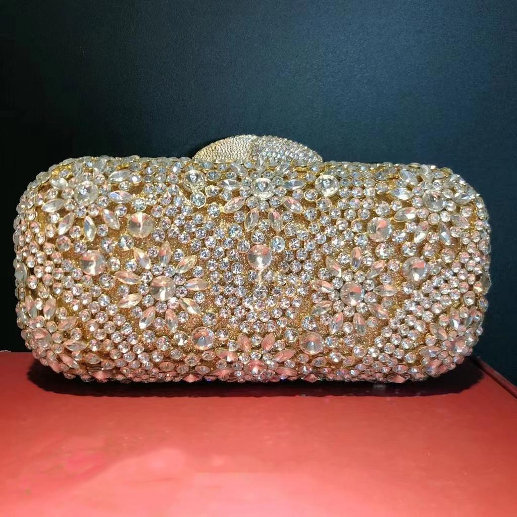 Sparking Rhinestone Crystal Evening Bag Luxury Women Wedding Bridal Clutches Lady Party Dinner Purses Prom Diamond Handbags