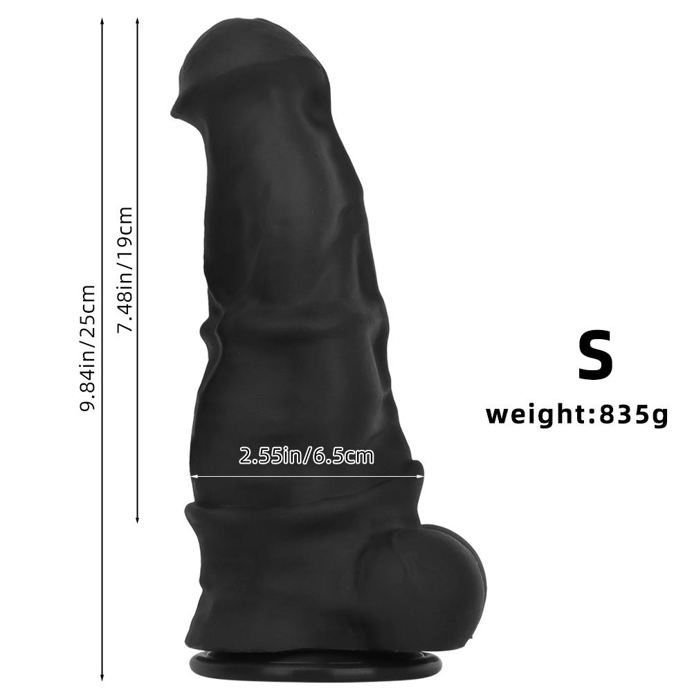 dominate sex toys Black Silicone Long Anal Plug Dildo Sex Toy Masturbator for Men and Women  Strap on Penis Realistic Dick Buy cheaply on Joom