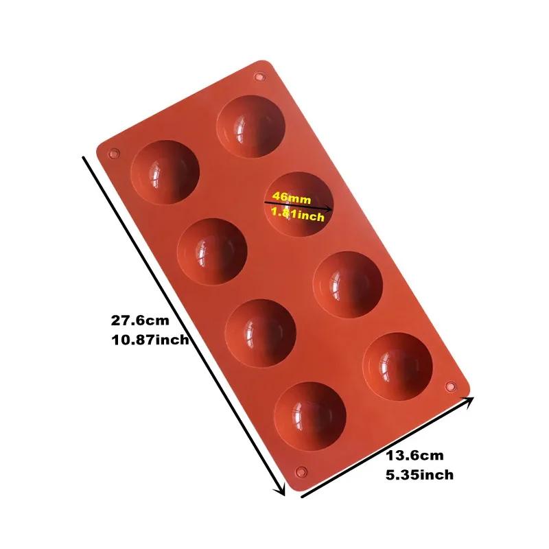 Multi-Cavity Silicone Mold for Mooncakes Chocolate Mousse Cake Filling Semi-Sphere Baking Decorations DIY Dessert Making