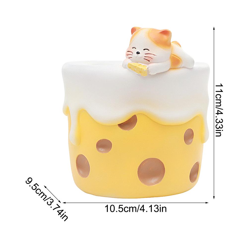 Succulent Pots Cute Succulent Pots PlanterResin With Drainage Ice Cream Cheese Design Cartoon Shaped Flower Planter For Outdoor