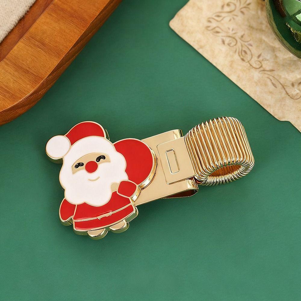Christmas Pen Clip Metal Bookmark New Pencil Holder Stationery Supplies