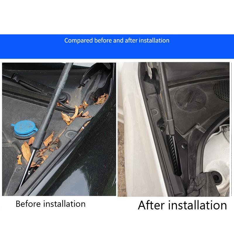 Rain Gutter Covers For Volvo XC60 2018-2025 Anti-leaf Debris Blocking Wiper Drain Slot Modified Drain Retrofit Hood-drain Hole