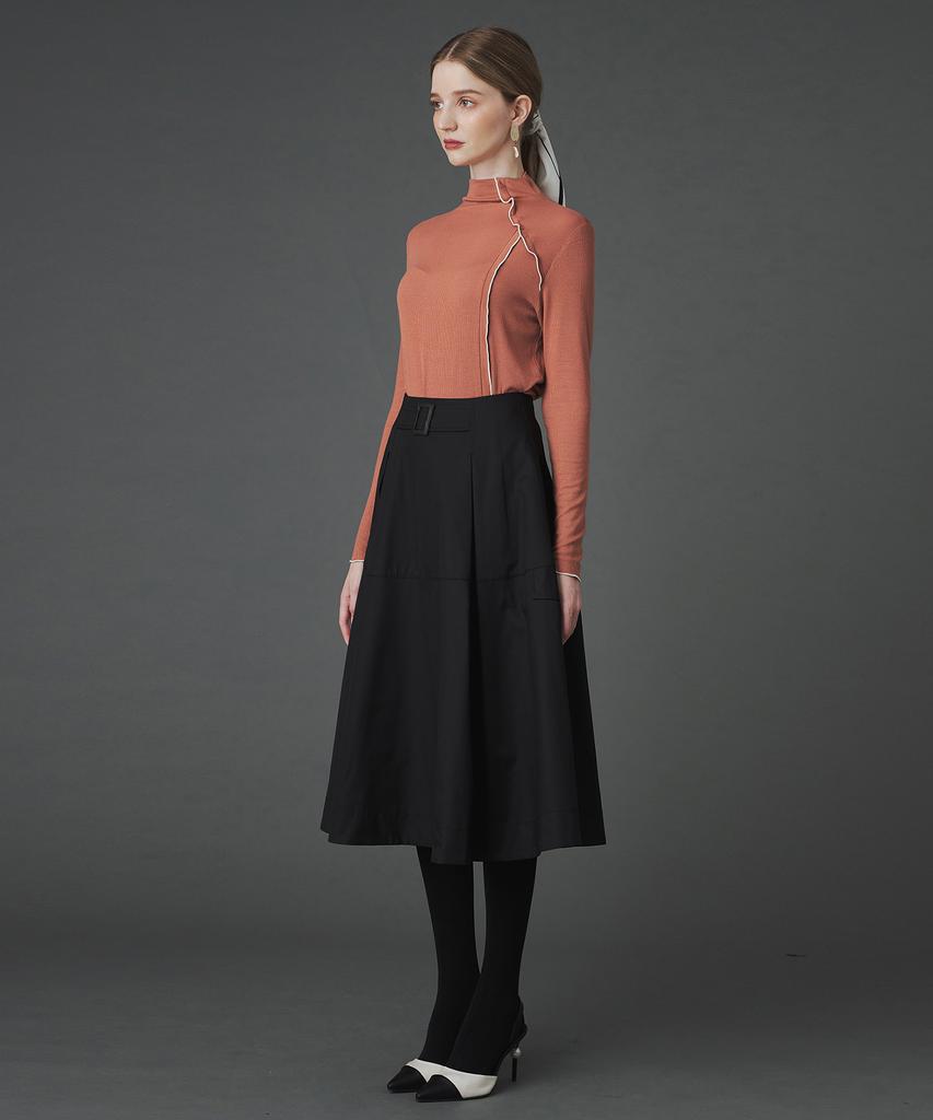 Pelimela Marigold Trench Skirt (Black)