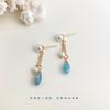 [Sea Blue Series] Summer New Original Design Handmade Fresh Holiday Blue Earrings Earrings