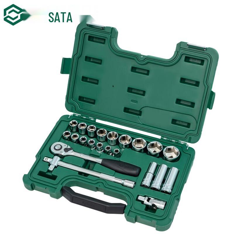 SATA 09005 23-Piece Auto & Machine Repair Socket Tool Set
