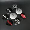 AABJC1 4pcs 56mm Car Aluminum Wheel Stickers for Kia Carnival Niro EV9 K8 Forte Cerato Sportage Ray EV Telluride Wheel Center Stickers