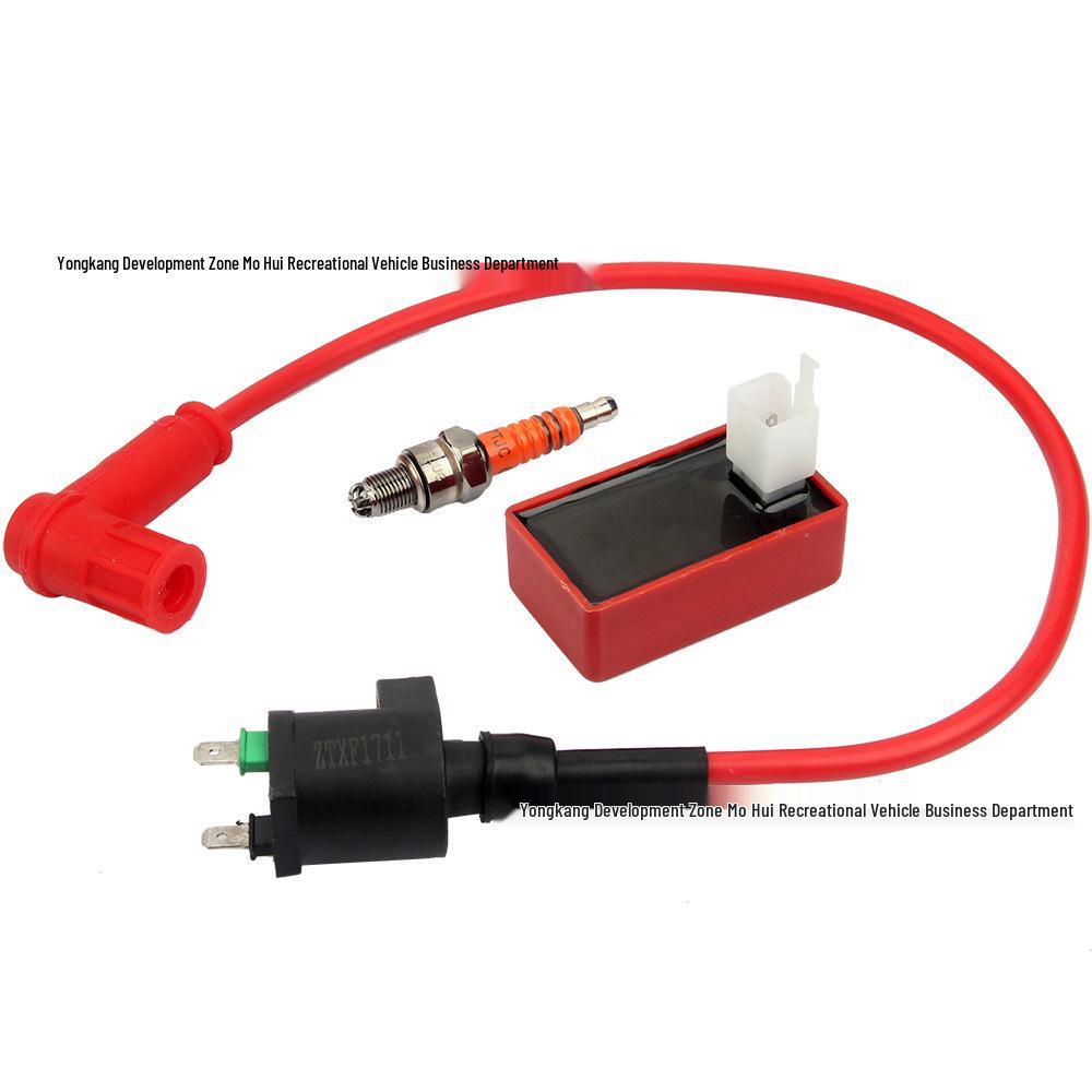 Off-road 50-100CC ATV/Motorcycle/Beach Buggy CDI Igniter High Voltage Coil & Spark Plug Set