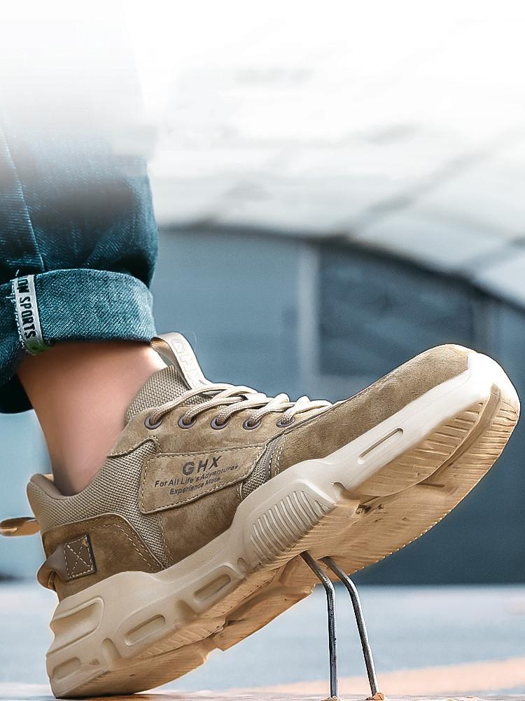 Work Safety Shoes Man Lightweight Breathable Boots Anti-puncture Steel Toe Anti-smashing Work Boots Protective Sneakers