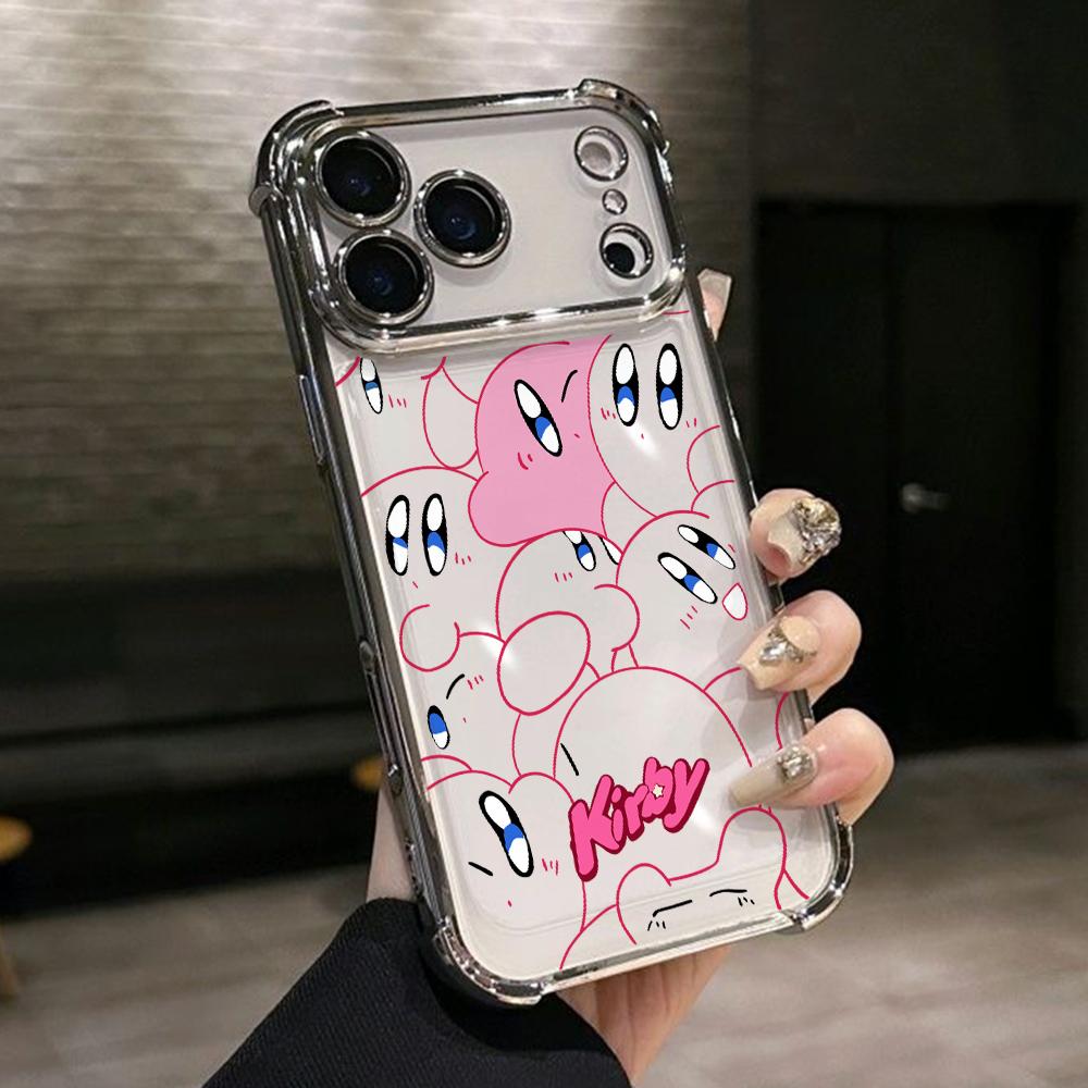 Pink K-Kirbys Phone Case for Xiaomi Redmi Note 15 14 13 12 14C 13C 12C 10C Pro Plus 4G 5G Anti-drop Transparent Cover