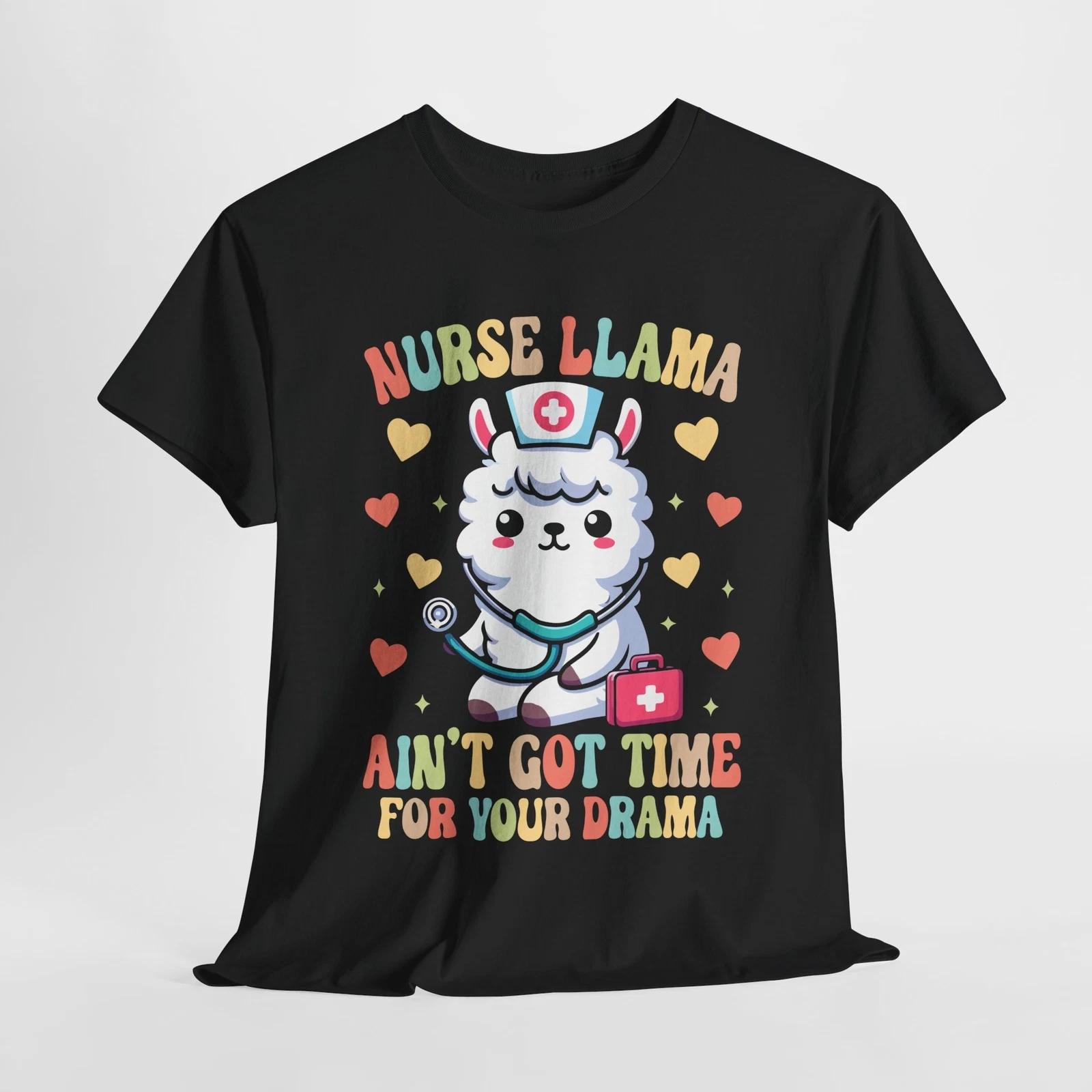Nurse llama T-Shirt | Funny Introvert Tee | Cute Animal Shirt 3XL