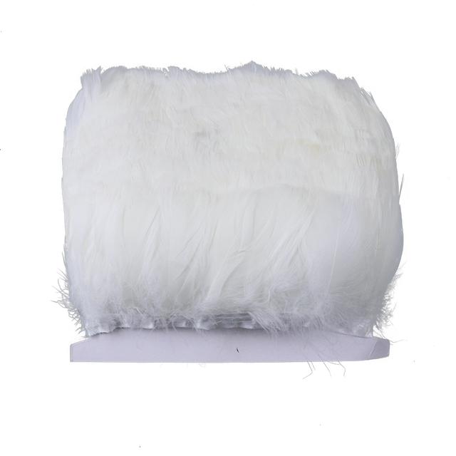 1 m Gåsfjäder Färgad DIY Sömnad Hantverkstillbehör Dekorativt Band Plumas Naturlig 8-12 cm för Bröllopsklänning/Skjortdekoration