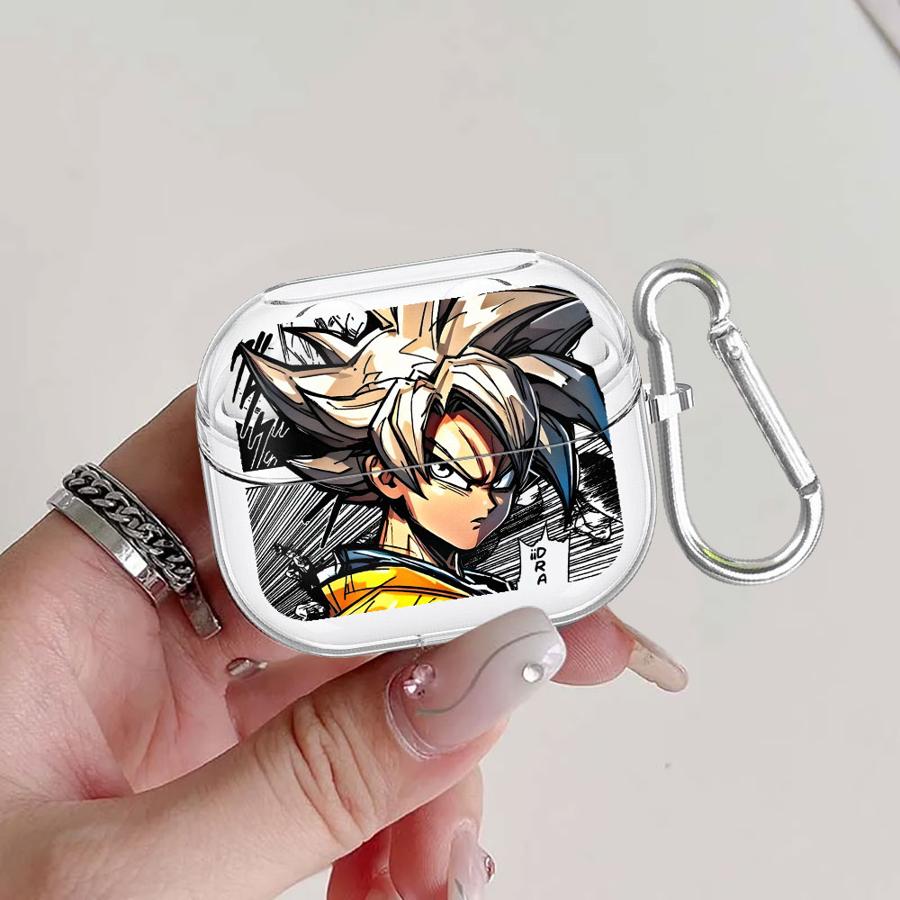 

D-ragonS B-allS Son Goku Cool Case For Samsung Galaxy Buds 3Pro 4 Pro 4Pro 2 2Pro 3 FE Live Clear Earphone Cases Cover With Hook Buds Live