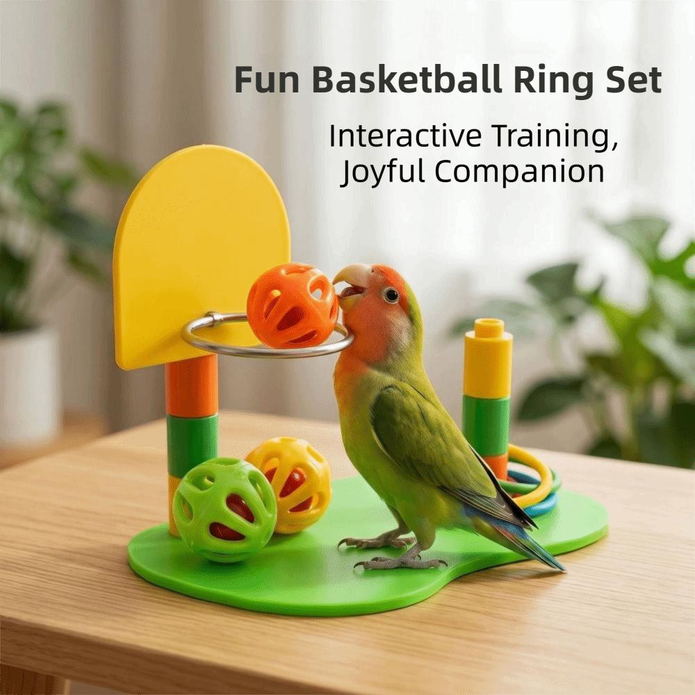 Adjustable Hoop Parrot Toy Set Interactive Ring Toss Game Bird Puzzle Toy  Bird Enrichment