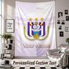 Custom Tapestry Wall Hanging, Anderlecht FC Personalized Name Text Home Wall Decor