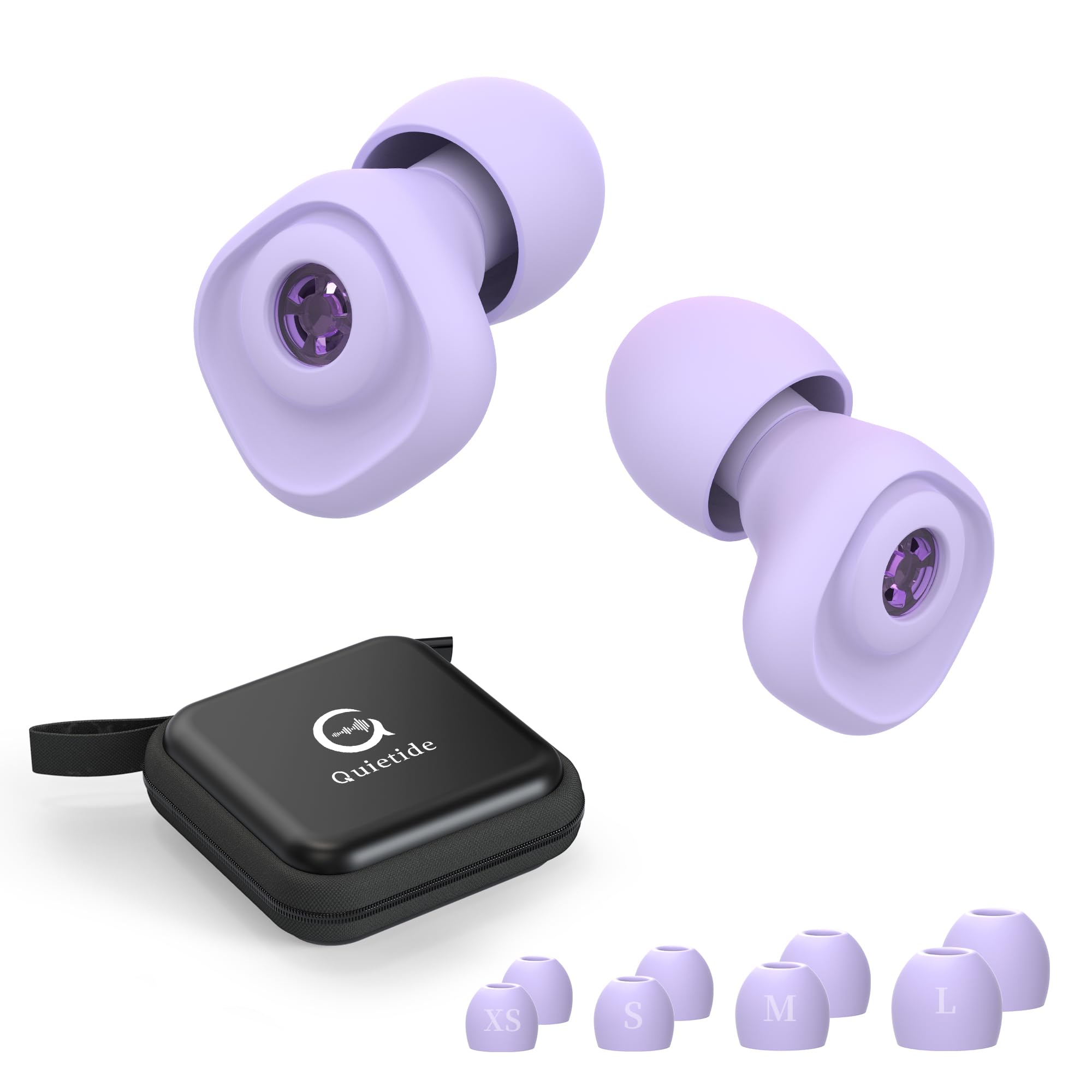 

Quietide Live 23dB Noise Reduces Noise and Relieves Hearing Sensitivity During Live Performances and Includes 1 Set of Eartips Storage Japanese фіолетовий