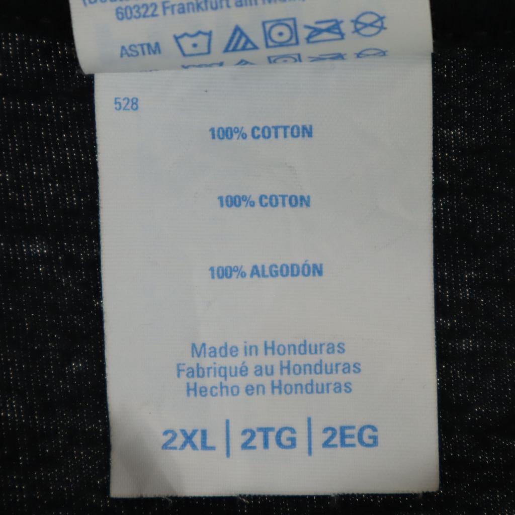 PORT&COMPANY Stars and Stripes Print Short Sleeve T-shirt 2XL Black Biggs Men's Used