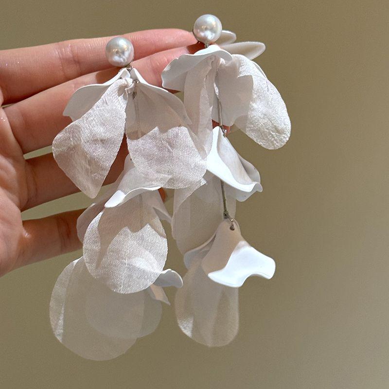 Colorful Dopamine Fabric Beaded Earrings – Women's Studs, Seaside Vacation Style, Ear Clips