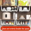 Layered Hanging Kitchen Storage Basket for Dormitory and Under Cabinet Use