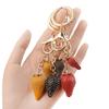 Rhinestone Strawberry Keychain: Cute Fruit Bag Charm & Light Luxury Metal Pendant for Women’s Car Keys