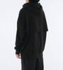 Abla Pudeti Oversized Back Slit Two-Way Zip-Up Hoodie