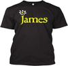 Maglietta da uomo James Band Logo Unisex Musica Indie UK Britannica Sit Down Madchester Nera