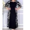 European & American Plus Size Women's Printed Loose Casual Long Dress
