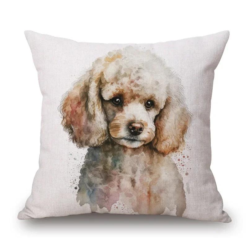 Jack Russell Yorkshire Labrador Dachshund Poodle Dalmatian Pet Dog Poster Art Cushion Cover Pillow Case