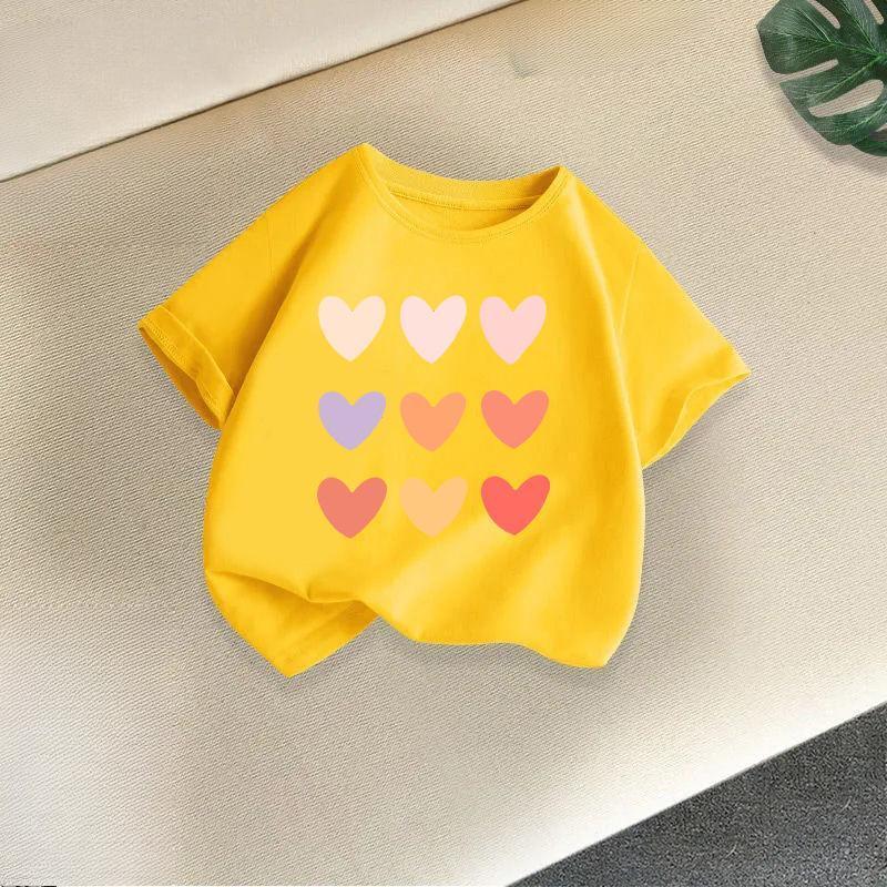

Летняя детская одежда Детская футболка для мальчиков и девочек Повседневная мода с короткими рукавами для малышей Топ с короткими рукавами Базовая рубашка 110 лимонно-желтый