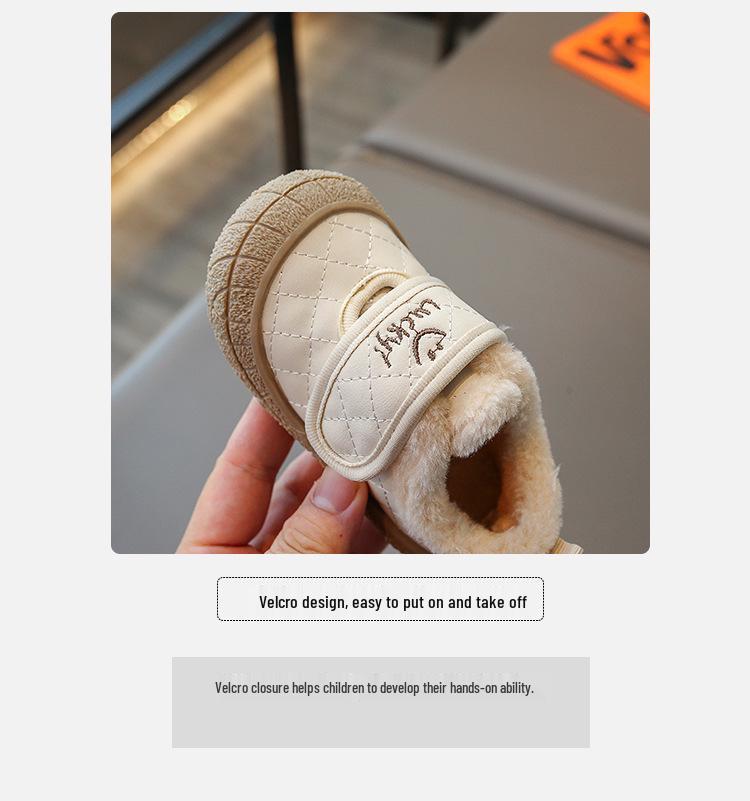 2025 Autumn/Winter Boys' Baby Walker Non-Slip Velvet Toddler Shoes