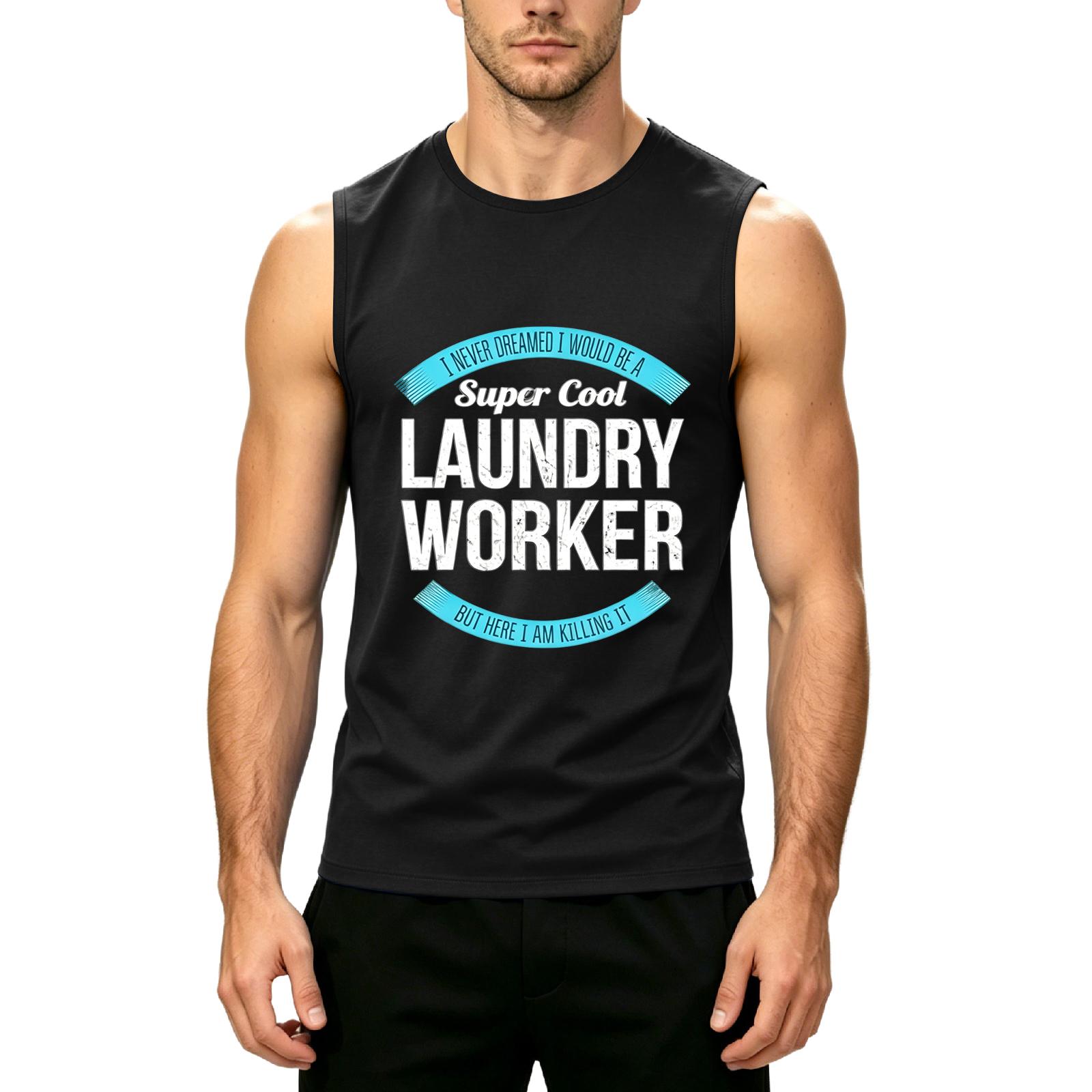

Men s Sleeveless Casual Tank Top Muscle Shirt Printed Workwear Summer Lightweight Workout Gym Tee XXXL