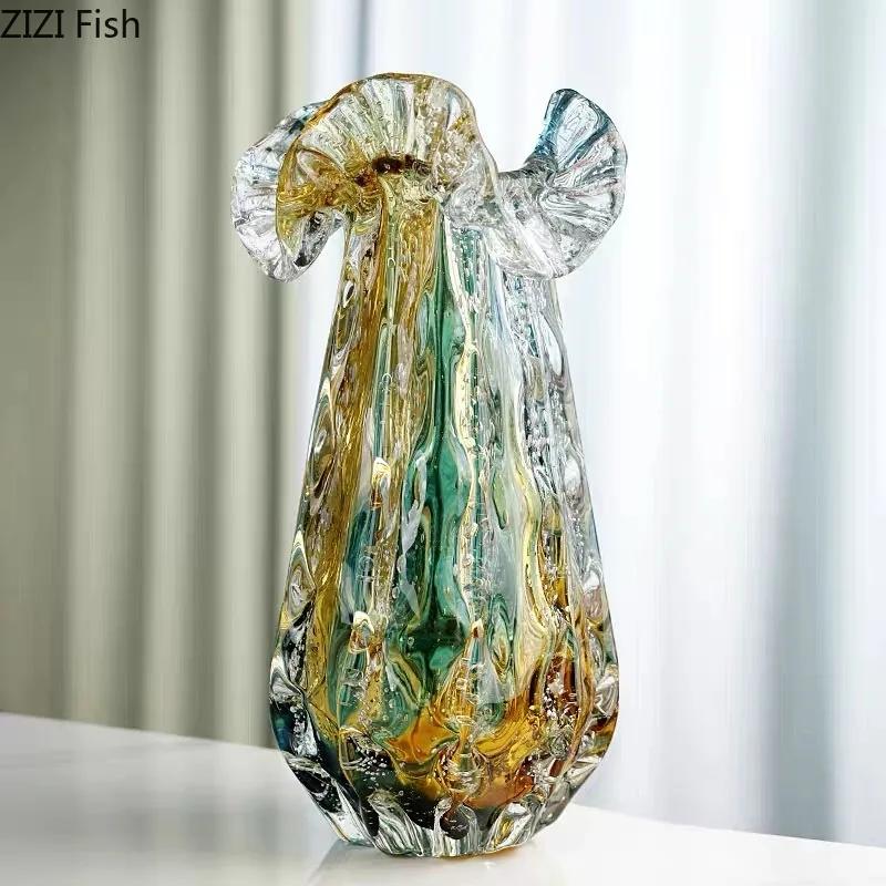 Painted Bubbles Glass Vase Hydroponics Plant Pots Table Decoration Flowers Arrangement Flower Edge Vase Room Aesthetic Decor