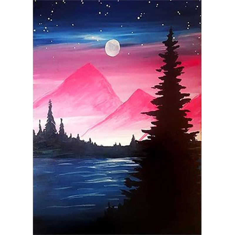 DIY Diamond Painting Beautiful Night View Cross Stitch Kit Mosaic Art Diamond Painting Full Circle/Square Diamond Home Decoration