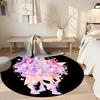 K-pop Round Floor Mat Suitable for Study Room Entryway Bedrooms Hallway Antislip Round Carpet Office Home Decor