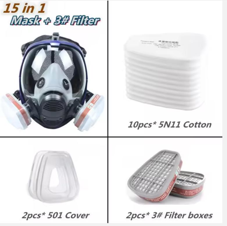 

Химическая противогазовая маска 6800, противопылевой респиратор, противотуманная полнолицевая маска, фильтр для промышленного кислотного газа, сварочного аэрозольного краскопульта, инсектицида