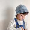 Retro Casual Style Baby Bucket Hat - Korean Denim, Trendy & Cute , Perfect for Stylish Outings, Adorable Toddler Fisherman Hat