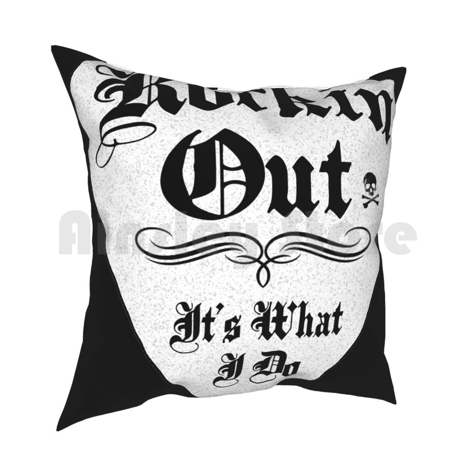 Rocking Out Its What I Do Pillow Case Printed Home Soft DIY Pillow Cover Rocking Out Its What I Do Kings Of Leon Biffy 30x30cm 12x12in