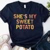 Shes My Sweet Potato I Yam Cotton TShirt Couples Holiday Matching Shirts for Husband and Wife Casual Short Sleeve Casual Tops