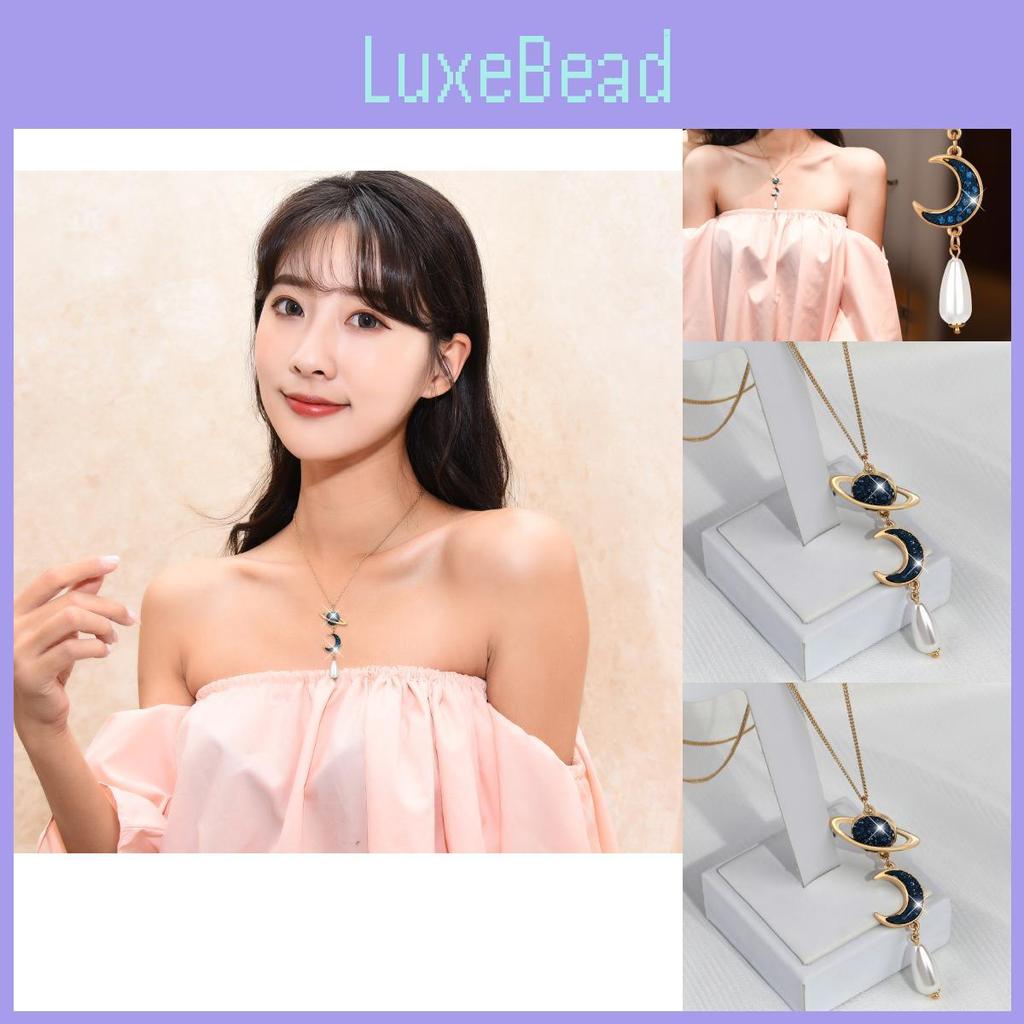 Elegant Korean Style Short Pearl Drop Necklace With Geometric Design For Women