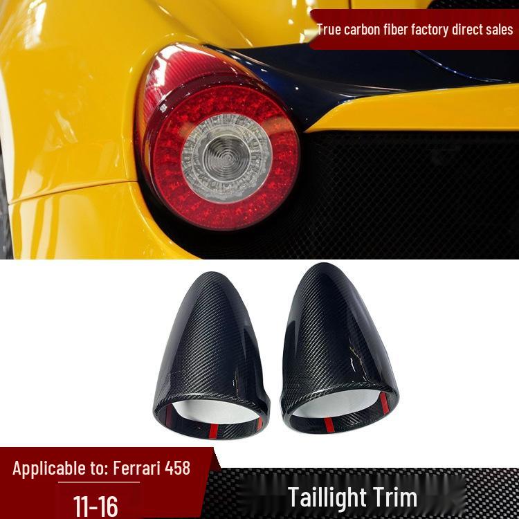 Ferrari 458 Carbon Fiber Taillight Trim (2011-2016)