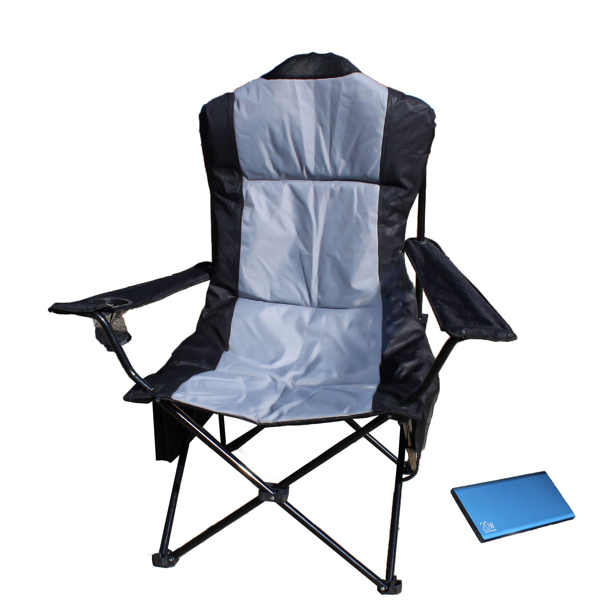 

YARDFORCE Folding XL Outdoor Chair Big Size Wide Chair Load Capacity 100kg Director s
